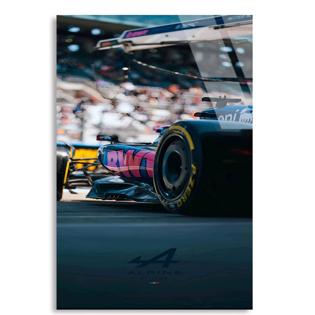 Alpine Arka Görünüm F1 Cam Tablo – Formula 1 Duvar Dekoru - DEG0858