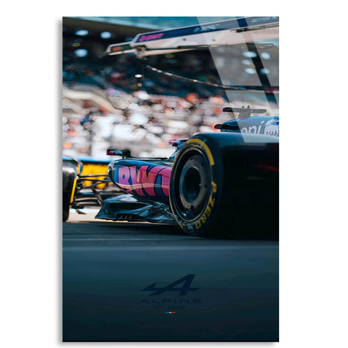 Alpine Arka Görünüm F1 Cam Tablo – Formula 1 Duvar Dekoru - DEG0858