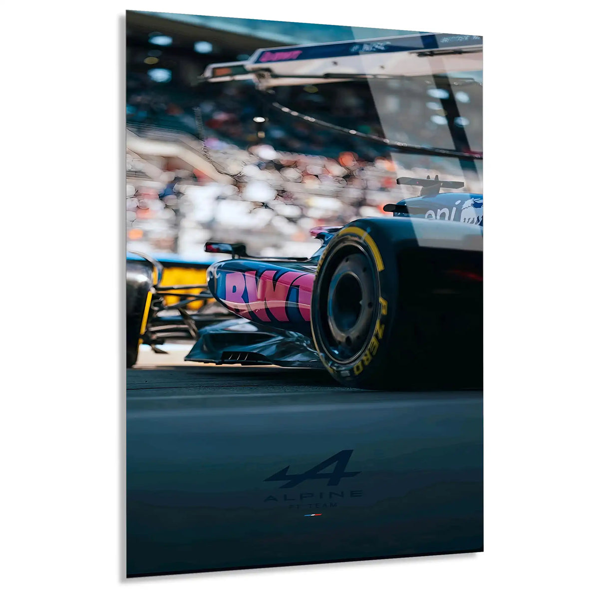 Alpine Arka Görünüm F1 Cam Tablo – Formula 1 Duvar Dekoru - DEG0858