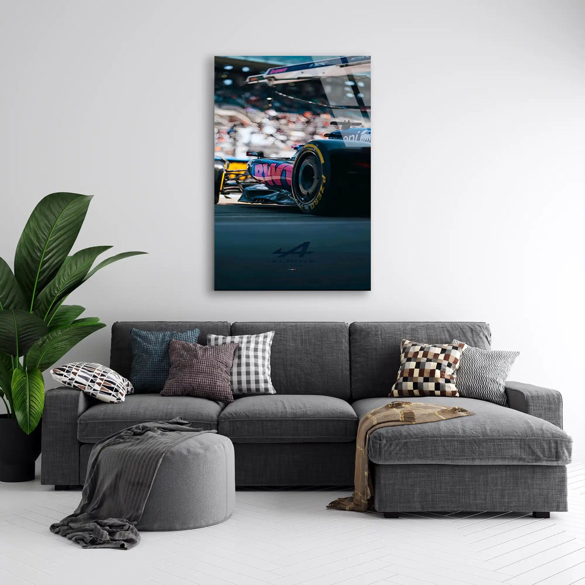 Alpine Arka Görünüm F1 Cam Tablo – Formula 1 Duvar Dekoru - DEG0858