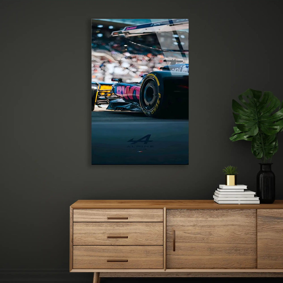 Alpine Arka Görünüm F1 Cam Tablo – Formula 1 Duvar Dekoru - DEG0858