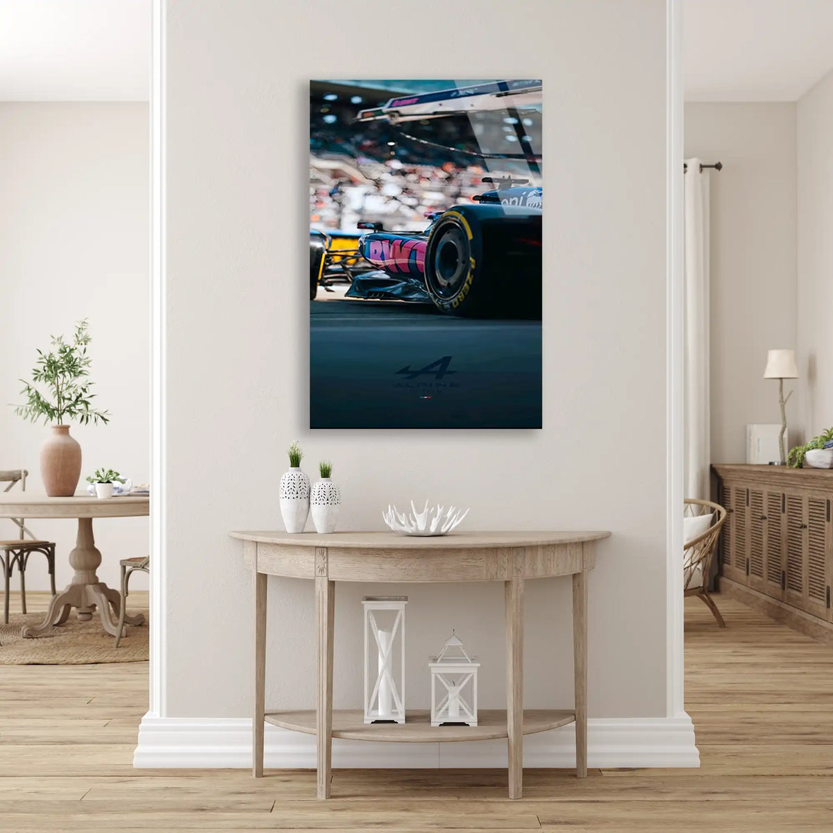 Alpine Arka Görünüm F1 Cam Tablo – Formula 1 Duvar Dekoru - DEG0858