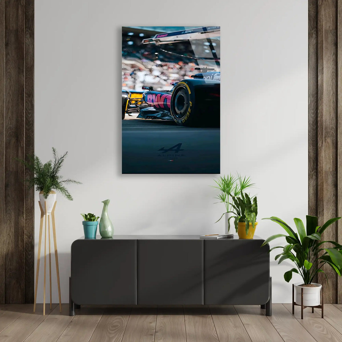 Alpine Arka Görünüm F1 Cam Tablo – Formula 1 Duvar Dekoru - DEG0858