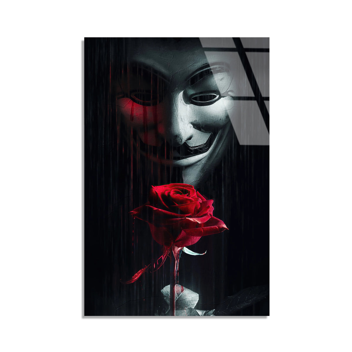 Anonymous Maske Gul Cam Tablo