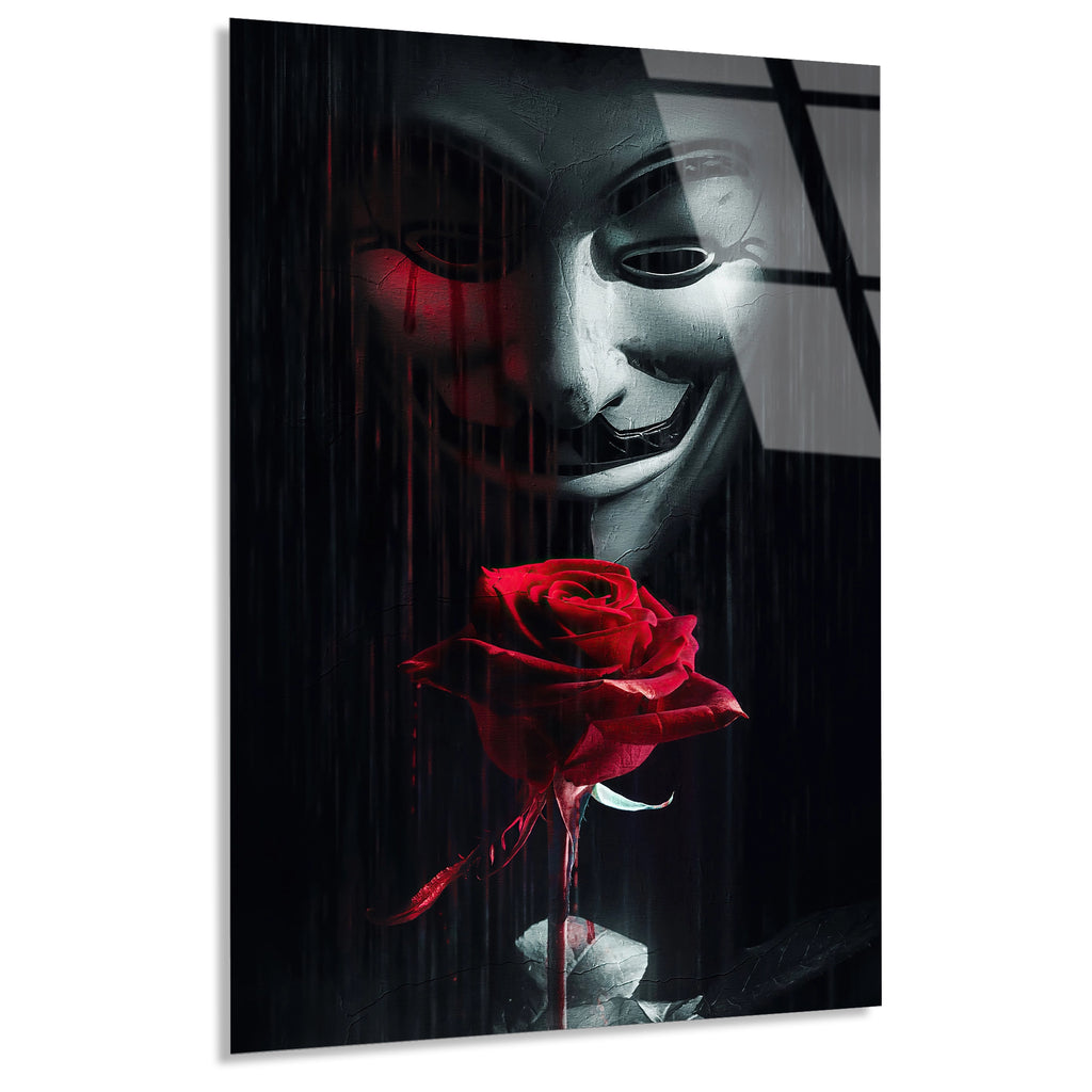 Anonymous Maske Gul Cam Tablo