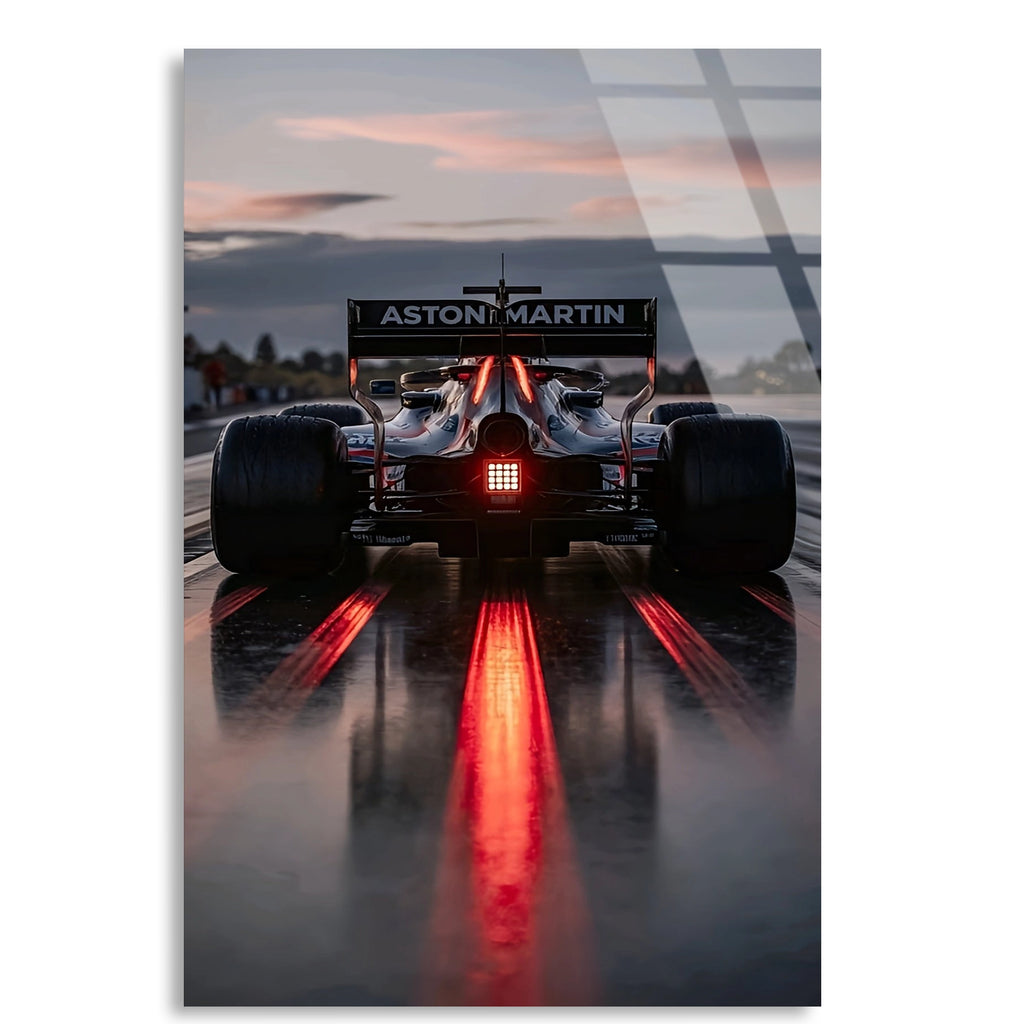 Aston Martin Arka Farlar F1 Cam Tablo – Formula 1 Duvar Dekoru - DEG0830