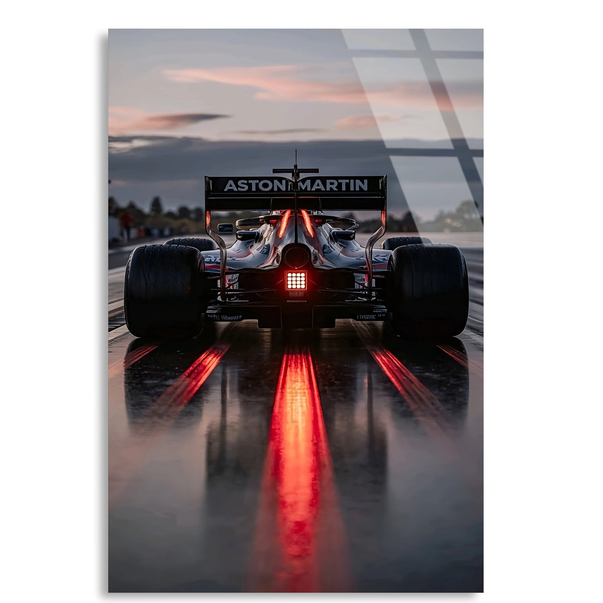 Aston Martin Arka Farlar F1 Cam Tablo – Formula 1 Duvar Dekoru - DEG0830