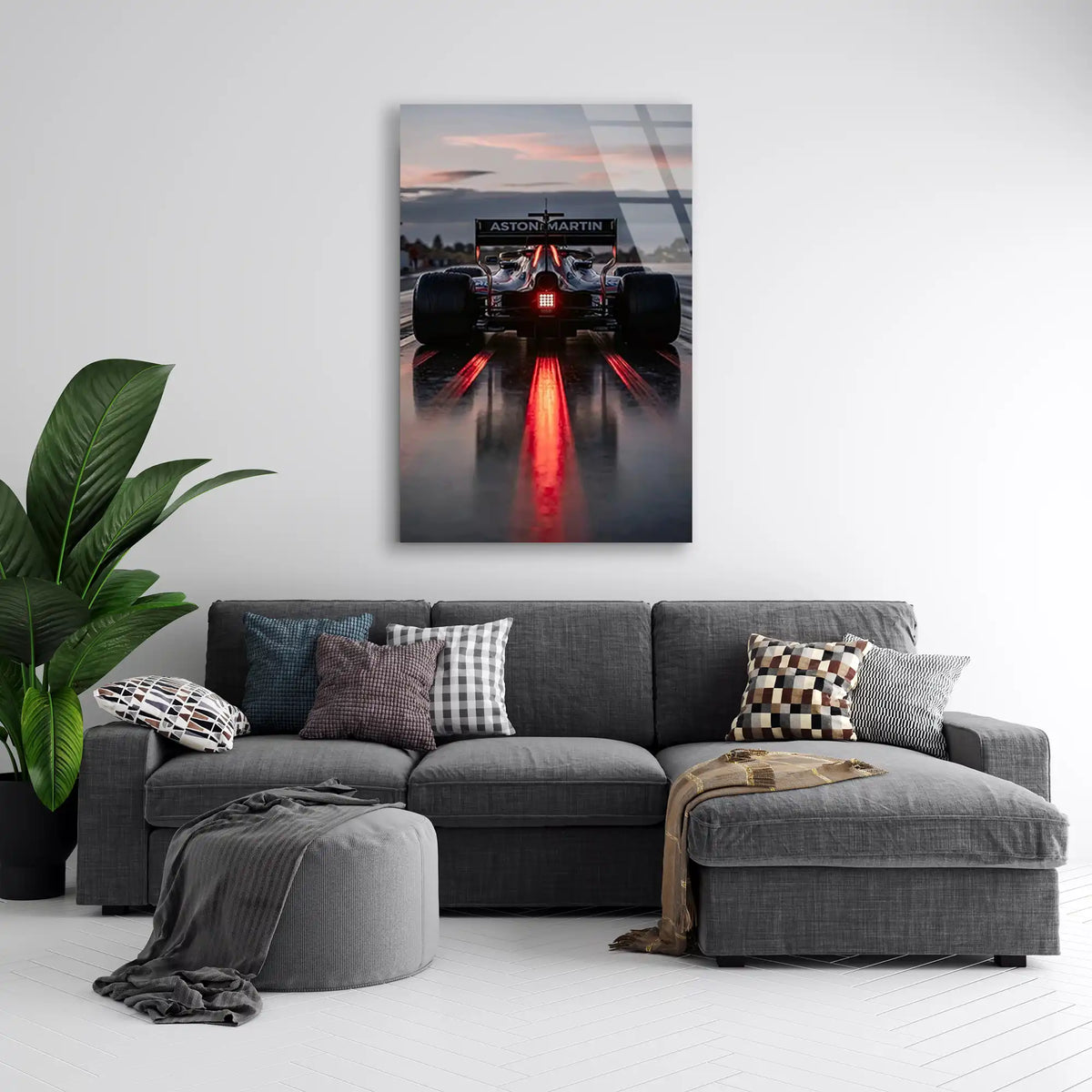 Aston Martin Arka Farlar F1 Cam Tablo – Formula 1 Duvar Dekoru - DEG0830