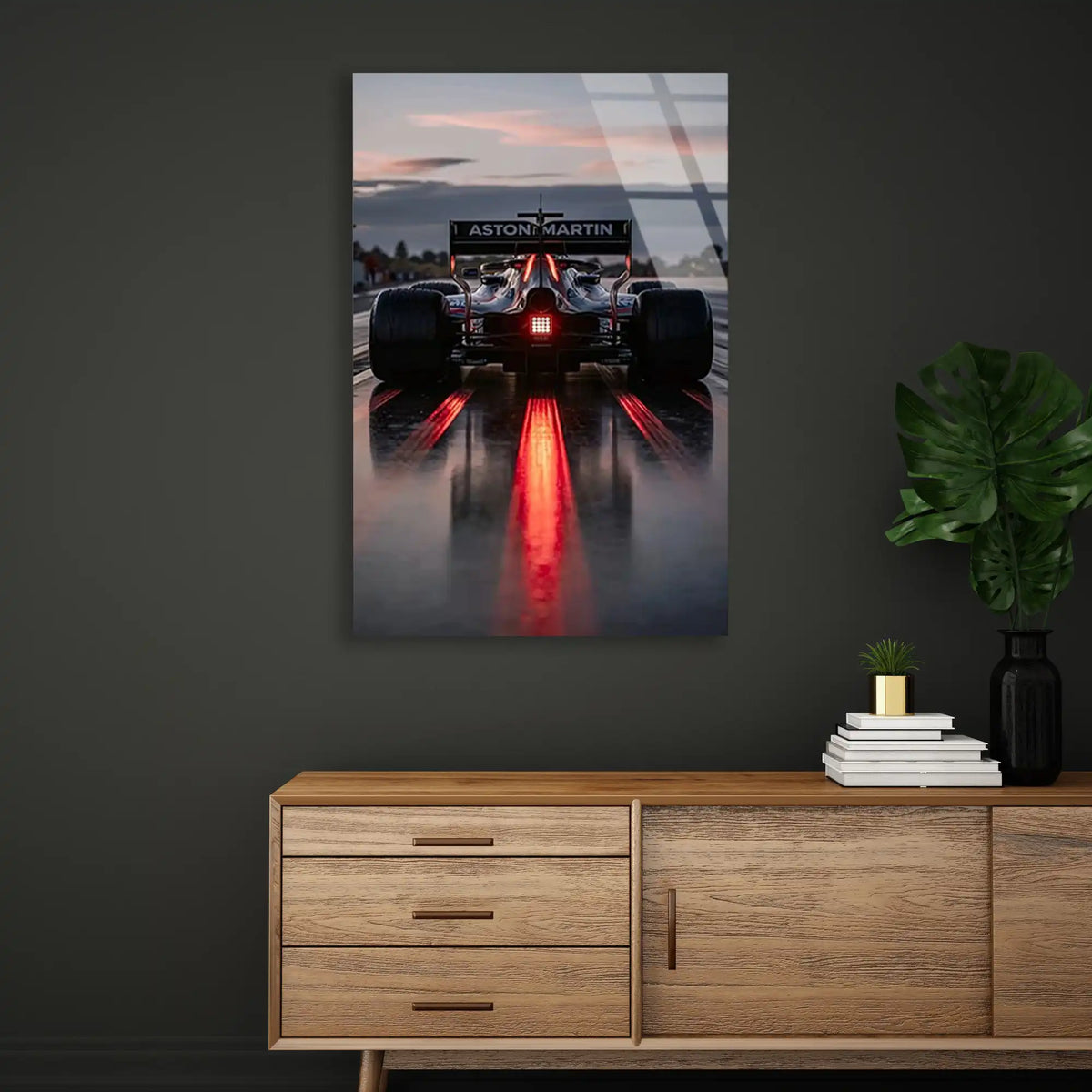 Aston Martin Arka Farlar F1 Cam Tablo – Formula 1 Duvar Dekoru - DEG0830