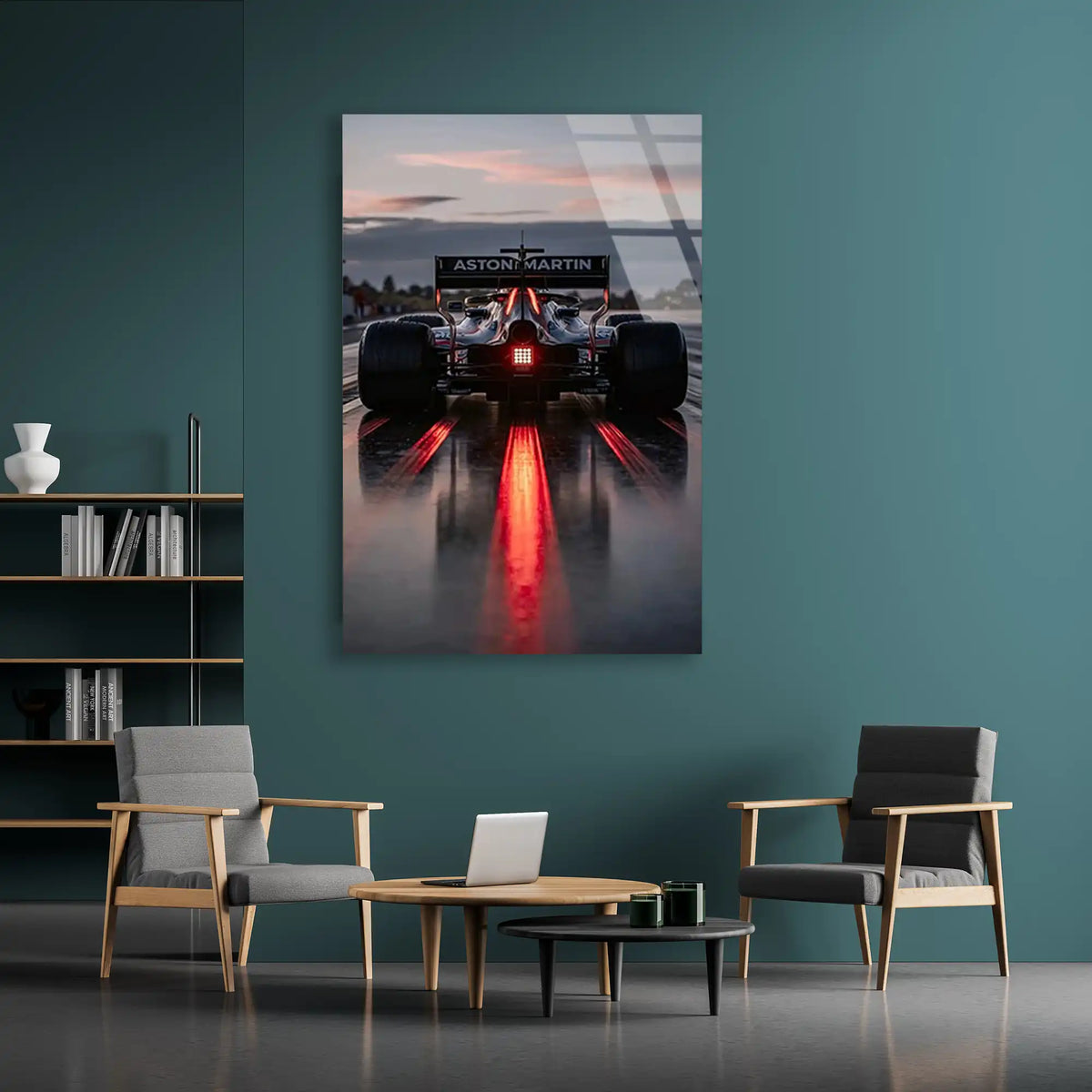 Aston Martin Arka Farlar F1 Cam Tablo – Formula 1 Duvar Dekoru - DEG0830