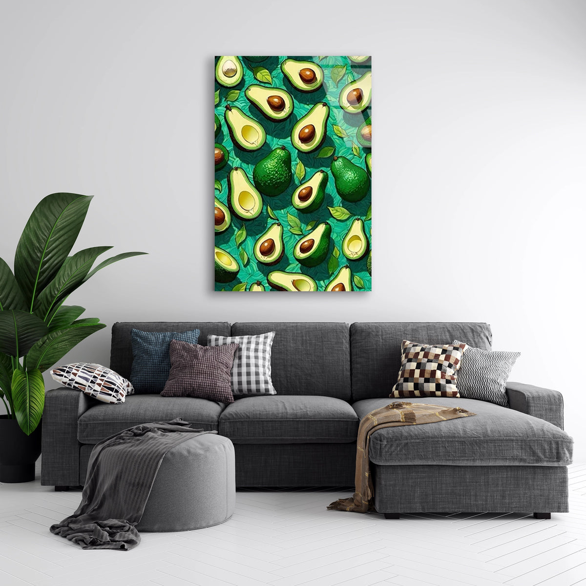 Avokado Deseni Cam Tablo