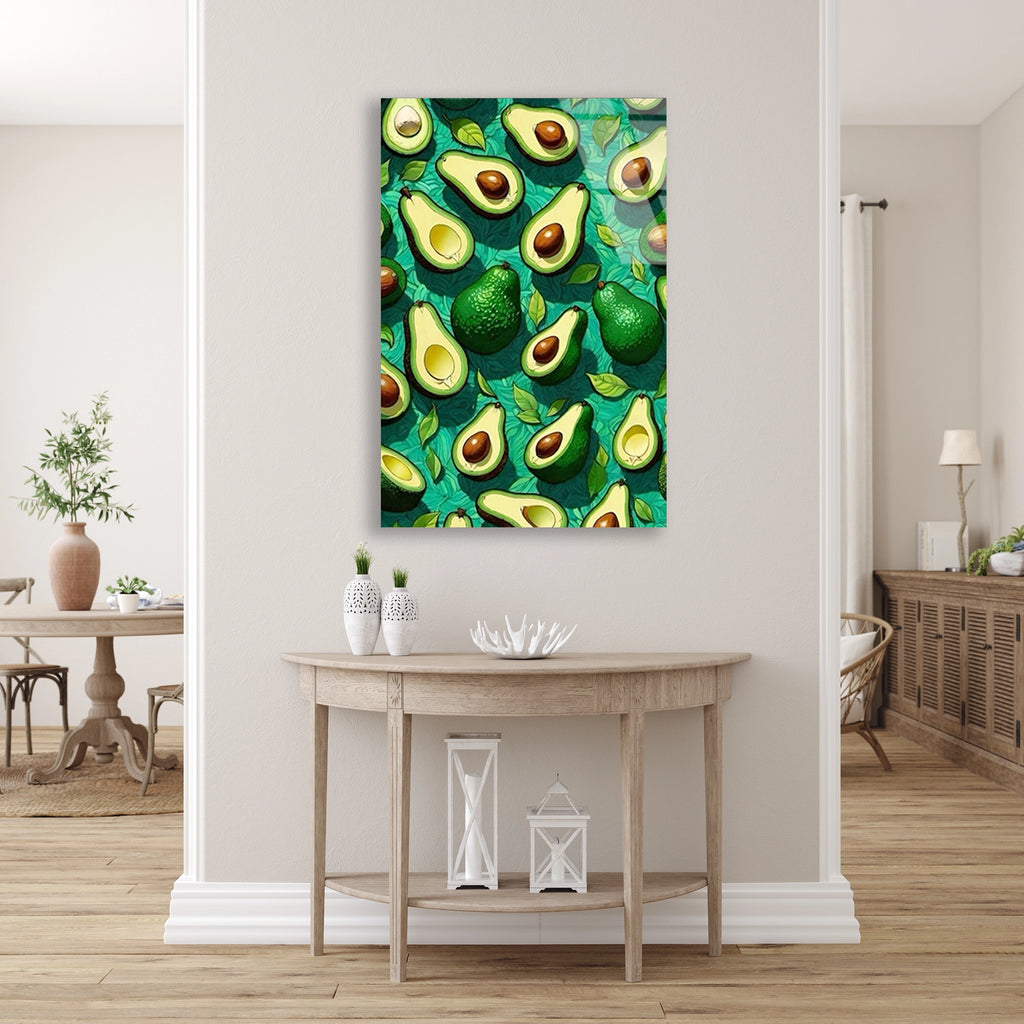 Avokado Deseni Cam Tablo