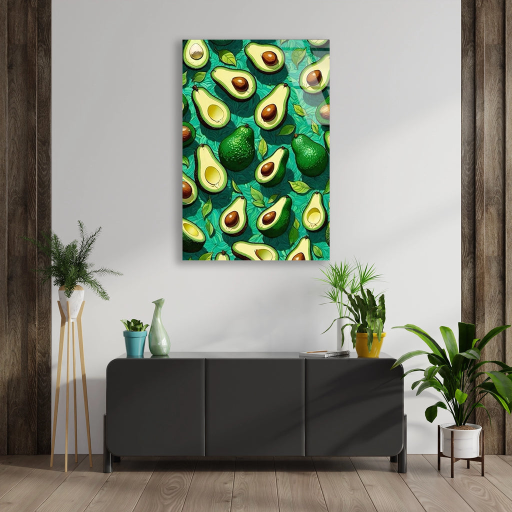 Avokado Deseni Cam Tablo