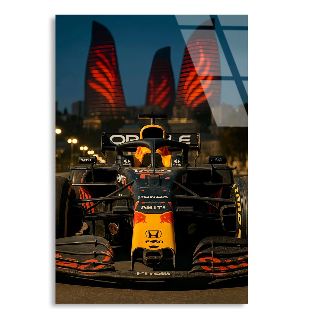 Baku Alev Kuleleri Red Bull F1 Cam Tablo – Formula 1 Duvar Dekoru - DEG0869