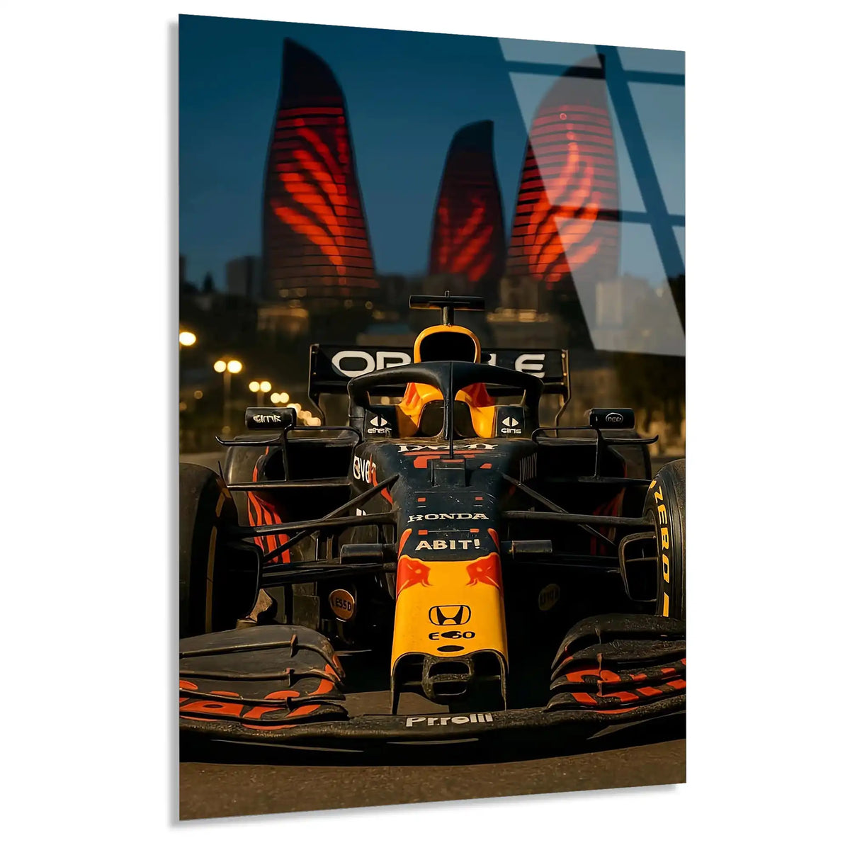 Baku Alev Kuleleri Red Bull F1 Cam Tablo – Formula 1 Duvar Dekoru - DEG0869