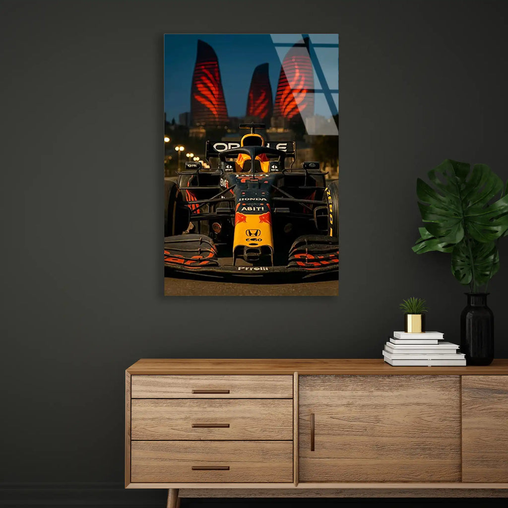 Baku Alev Kuleleri Red Bull F1 Cam Tablo – Formula 1 Duvar Dekoru - DEG0869