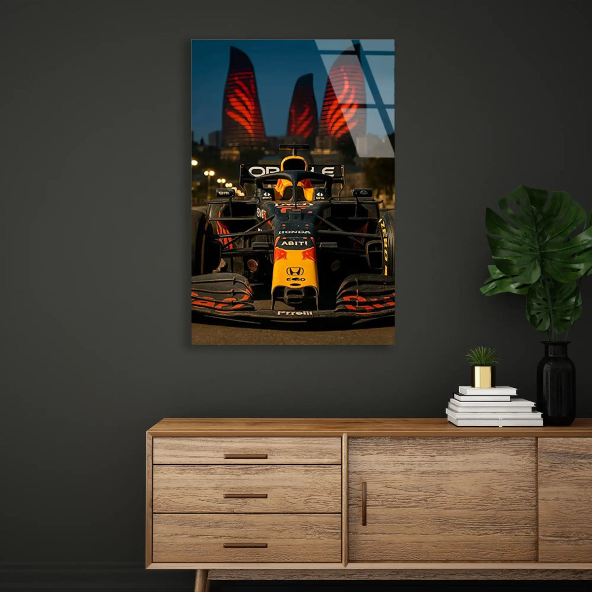 Baku Alev Kuleleri Red Bull F1 Cam Tablo – Formula 1 Duvar Dekoru - DEG0869