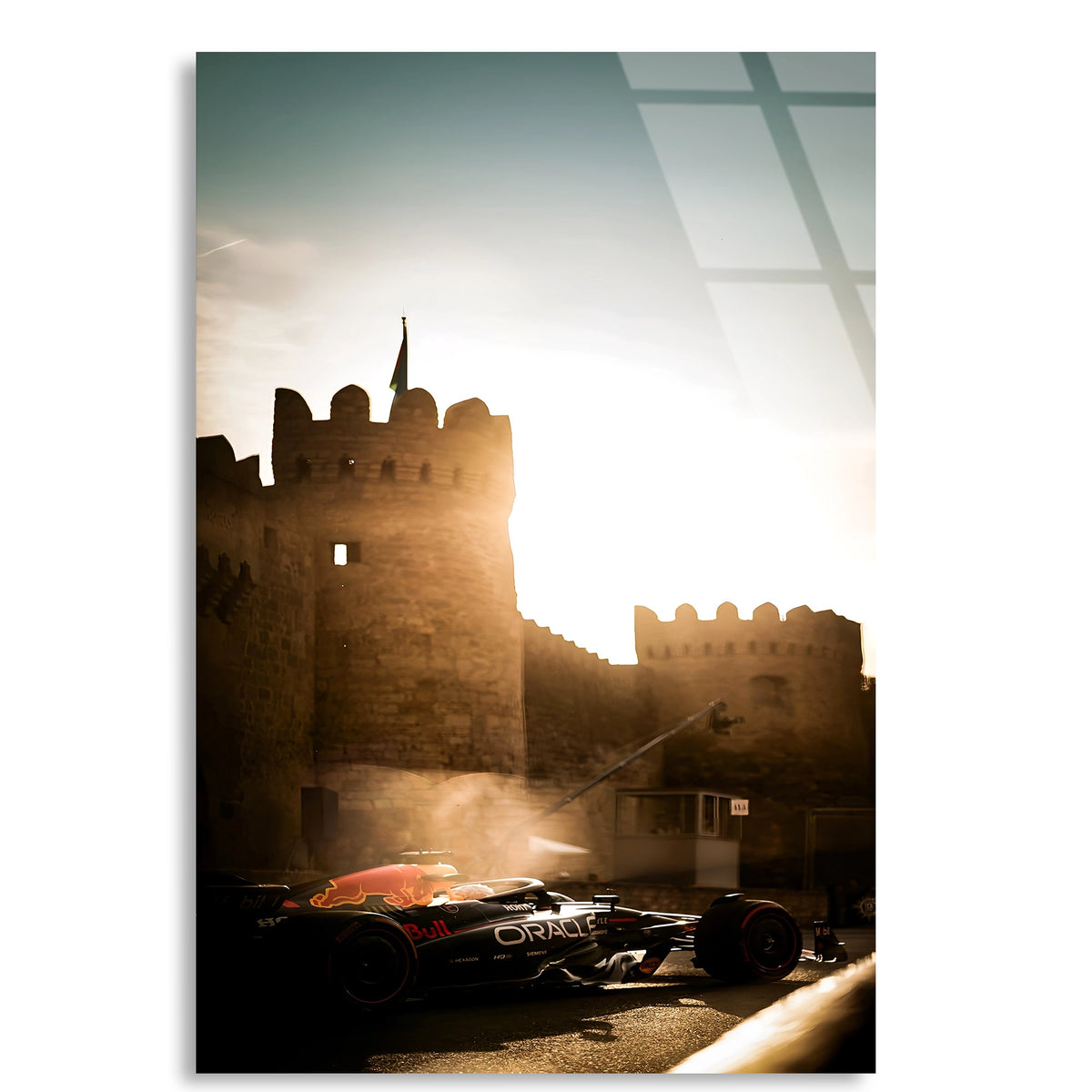 Baku Gün Batımı Yarışı F1 Cam Tablo – Formula 1 Duvar Dekoru - DEG0804