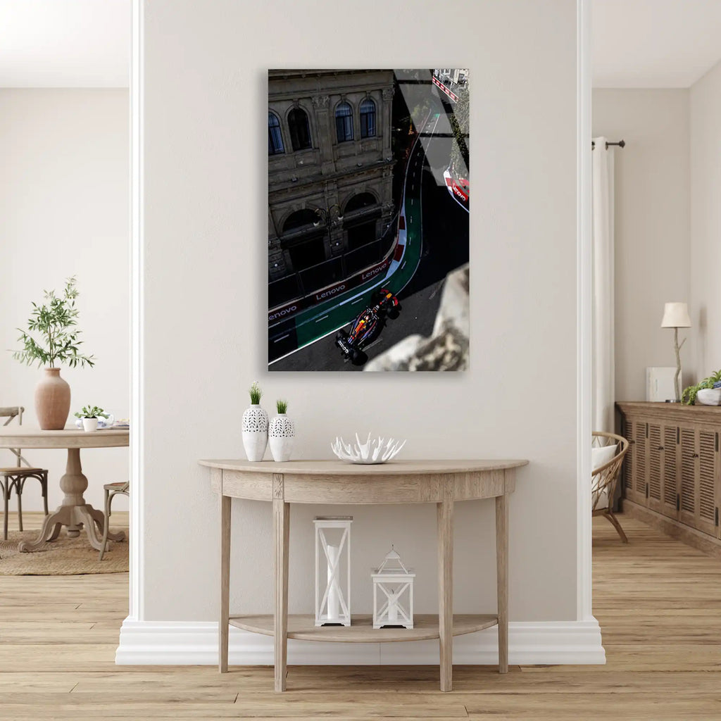 Baku Şehir Yarışı Havadan F1 Cam Tablo – Formula 1 Duvar Dekoru - DEG0805