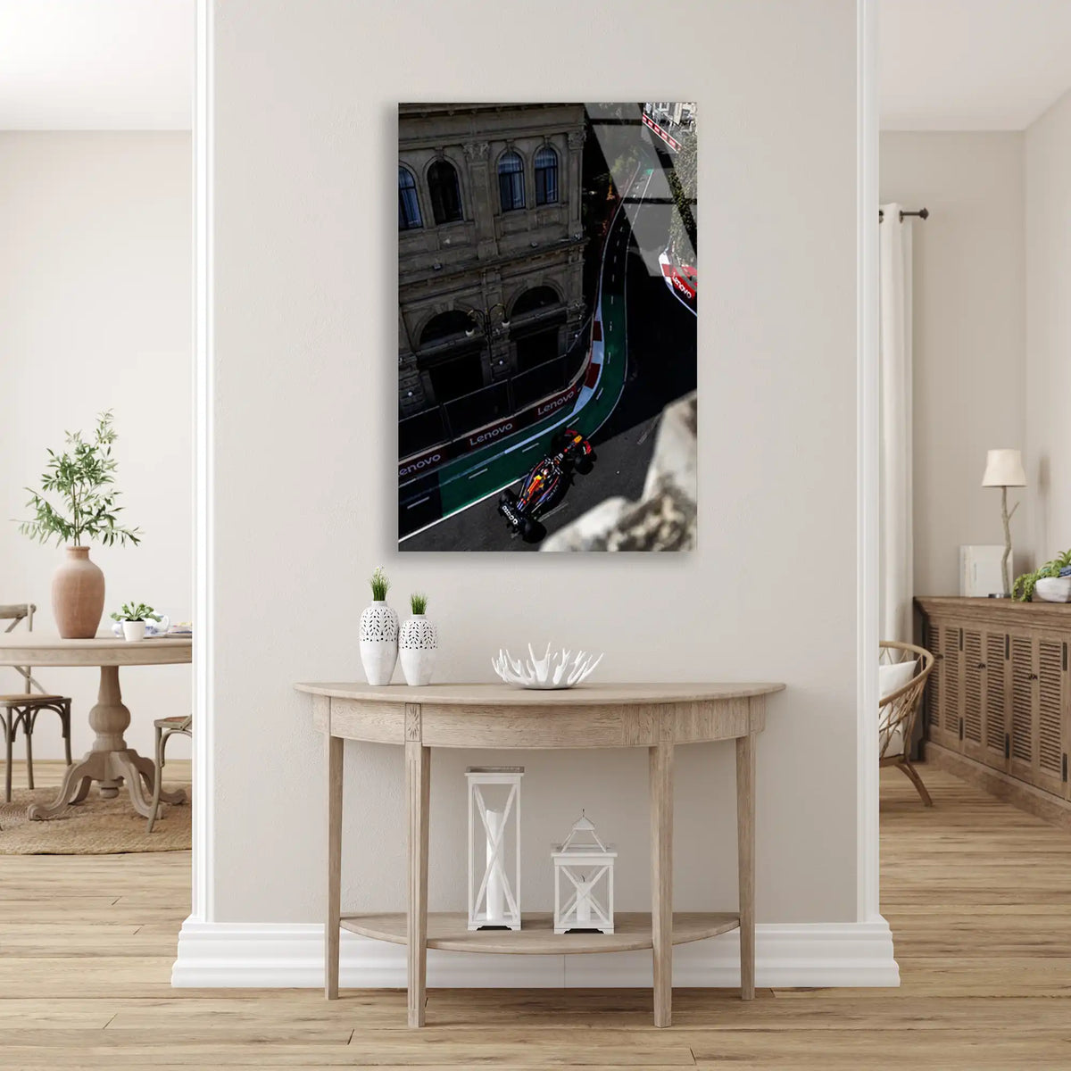 Baku Şehir Yarışı Havadan F1 Cam Tablo – Formula 1 Duvar Dekoru - DEG0805