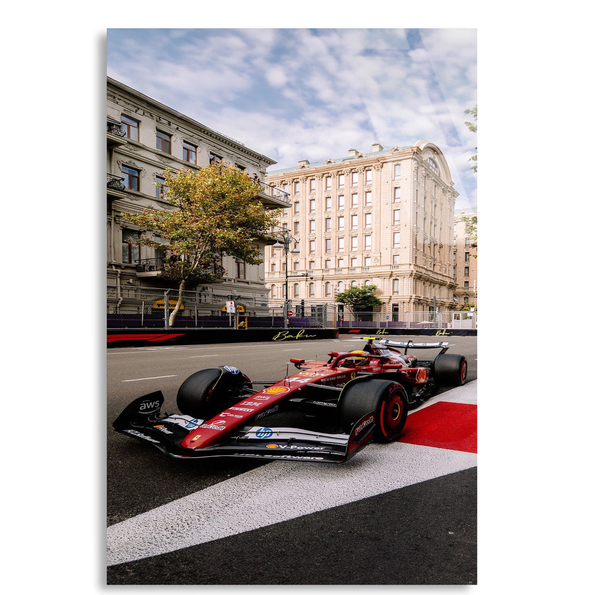 Baku Sokak Yarışı F1 Cam Tablo – Formula 1 Duvar Dekoru - DEG0815