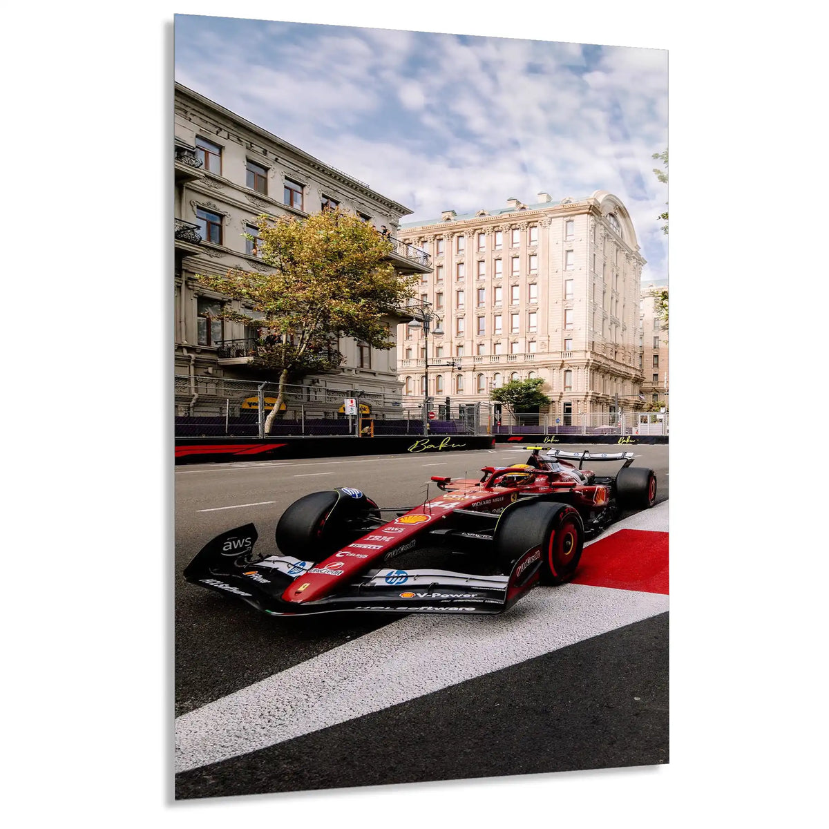 Baku Sokak Yarışı F1 Cam Tablo – Formula 1 Duvar Dekoru - DEG0815