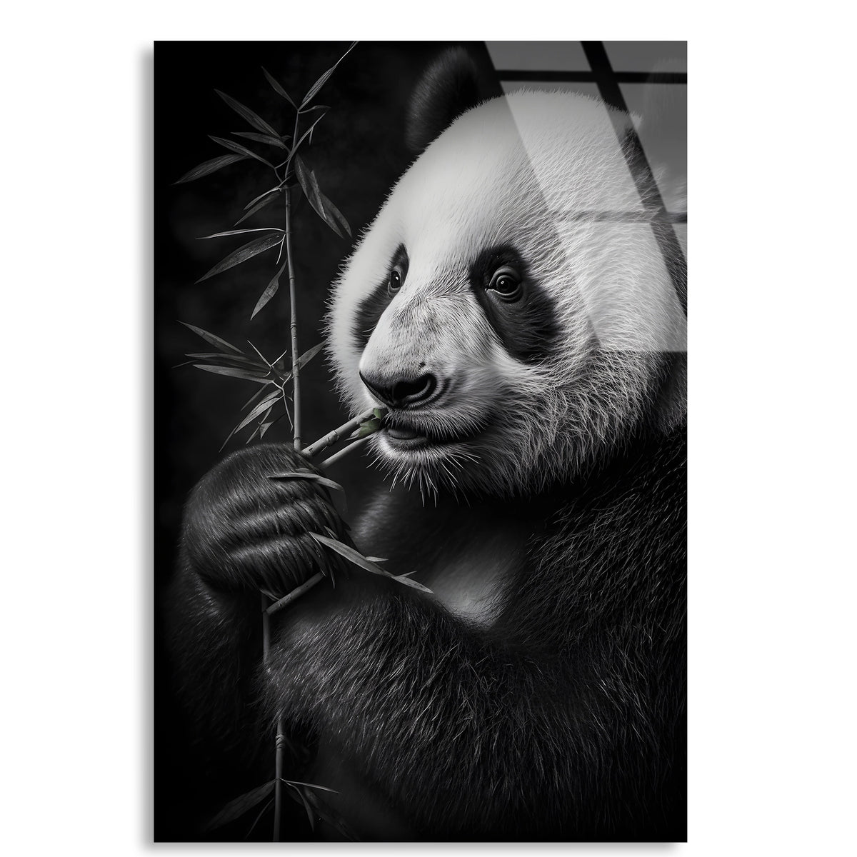 Bambulu Panda Cam Tablo – Hayvan Duvar Dekoru - DEG0935