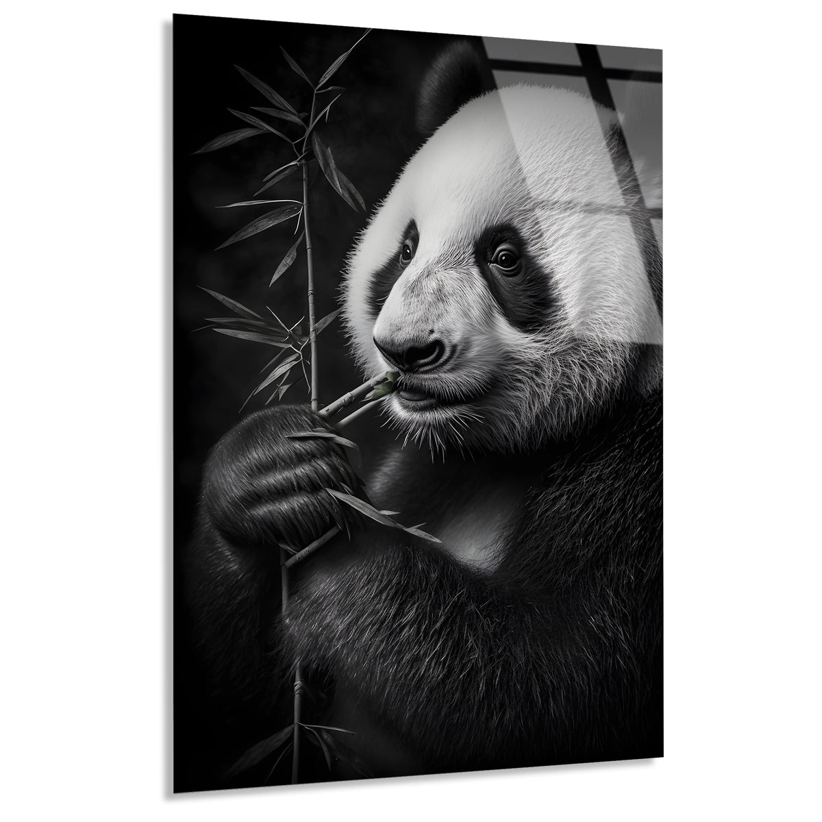 Bambulu Panda Cam Tablo – Hayvan Duvar Dekoru - DEG0935