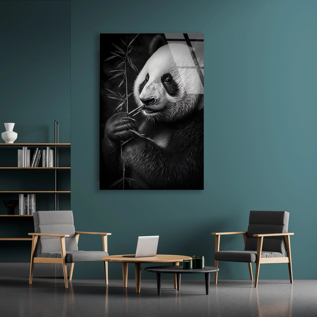 Bambulu Panda Cam Tablo – Hayvan Duvar Dekoru - DEG0935