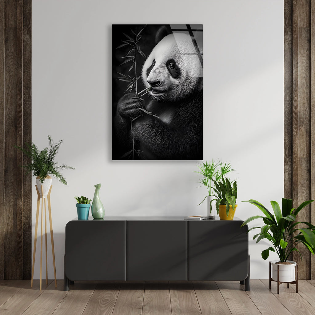 Bambulu Panda Cam Tablo – Hayvan Duvar Dekoru - DEG0935
