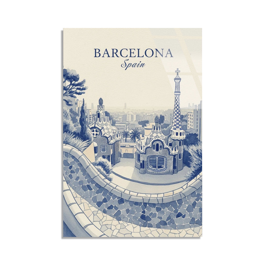 Barcelona Ispanya Cam Tablo