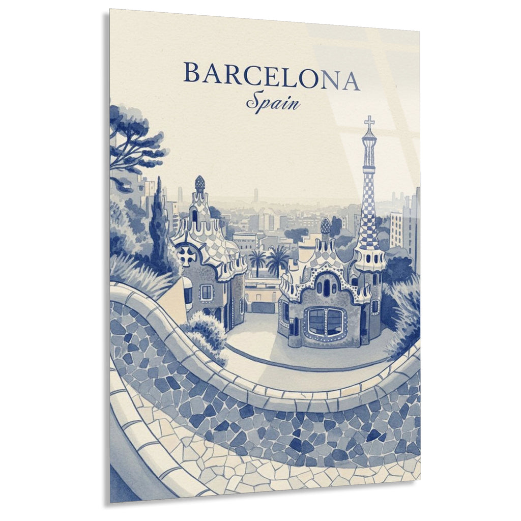 Barcelona Ispanya Cam Tablo