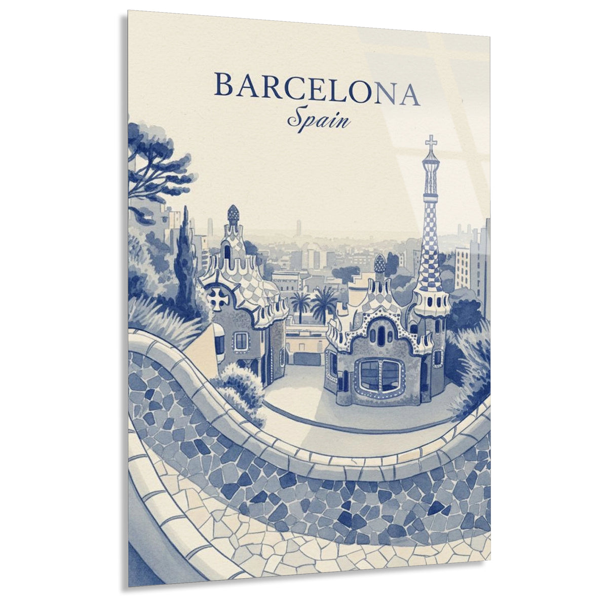 Barcelona Ispanya Cam Tablo