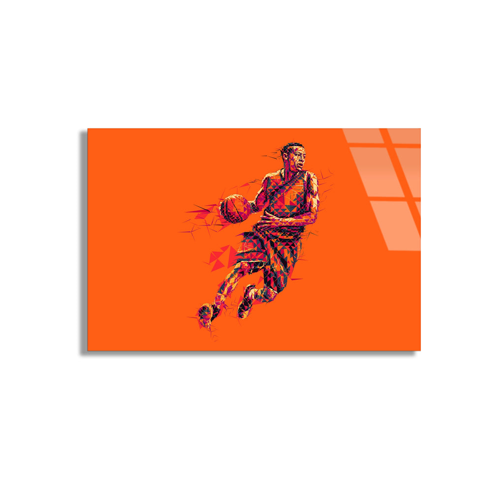 Basketbolcu Pop Art Cam Tablo