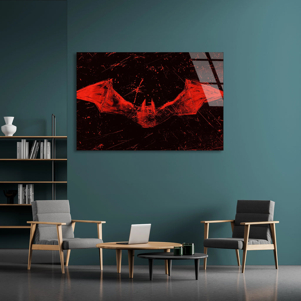 Batman Logosu Cam Tablo
