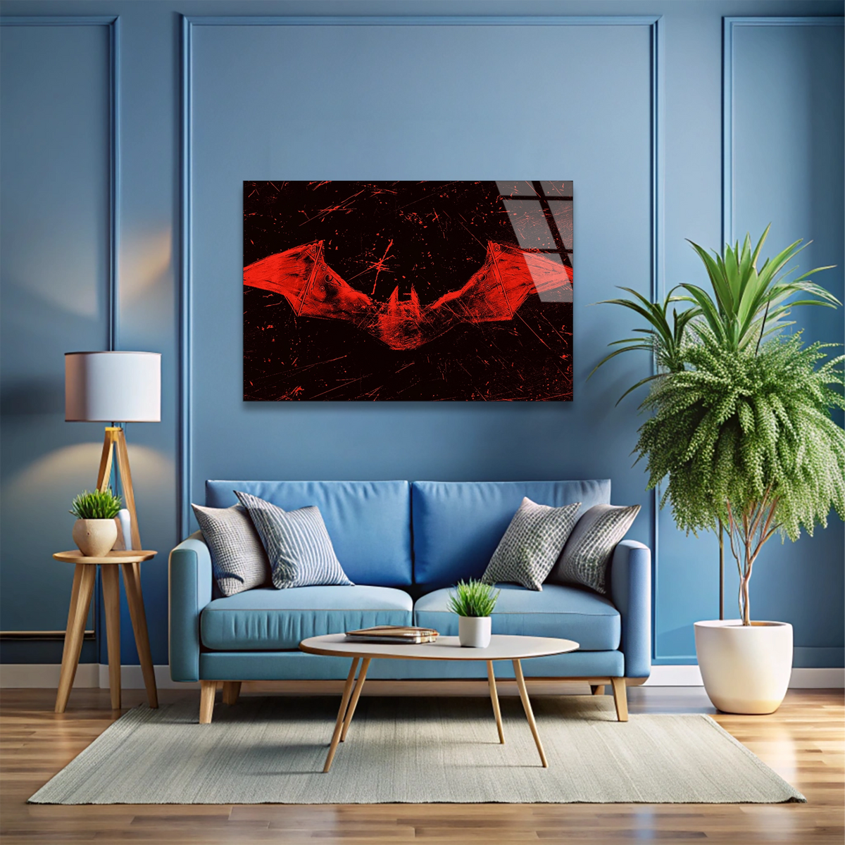 Batman Logosu Cam Tablo