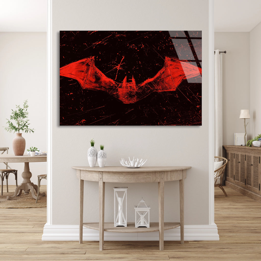 Batman Logosu Cam Tablo