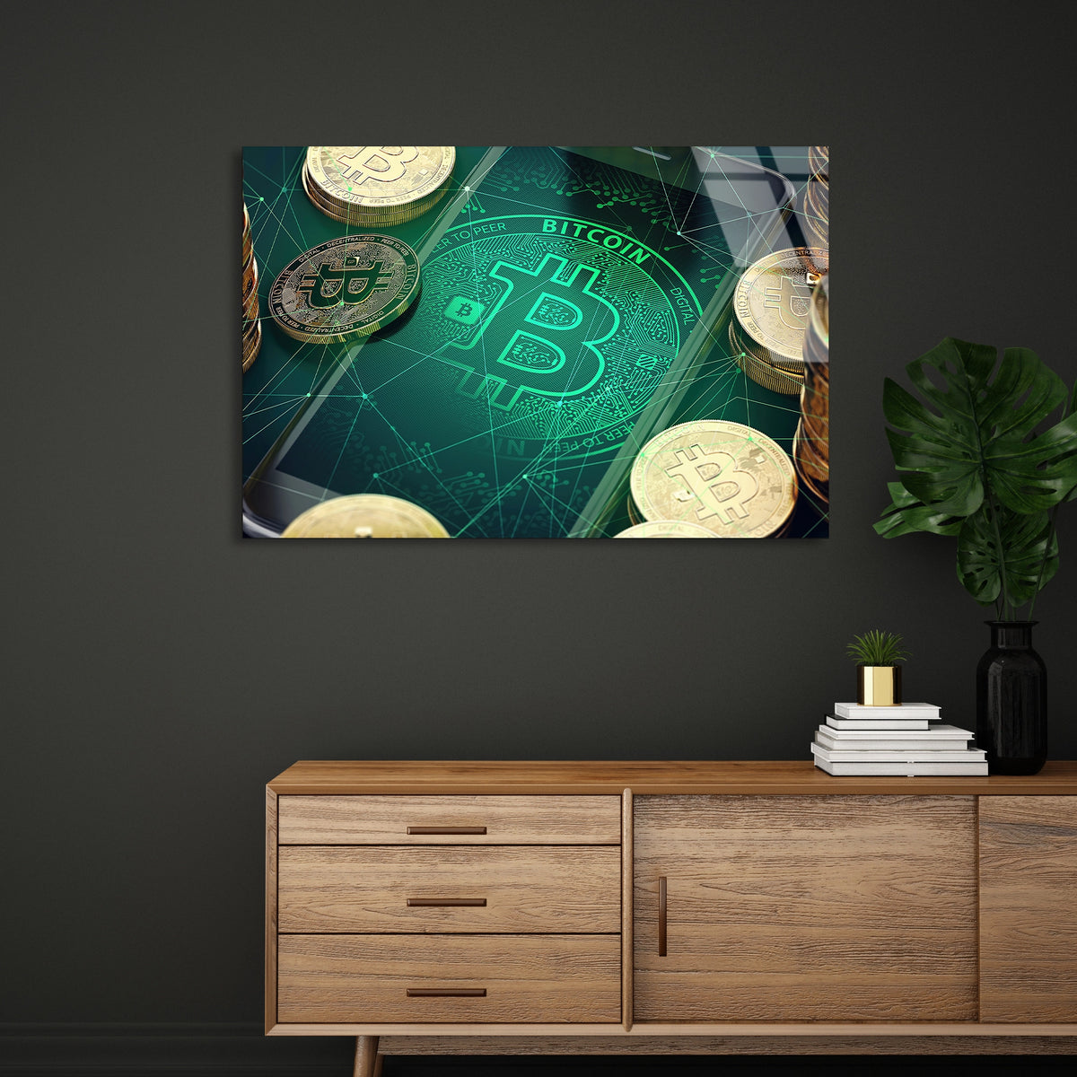 Bitcoin Ve Para Cam Tablo