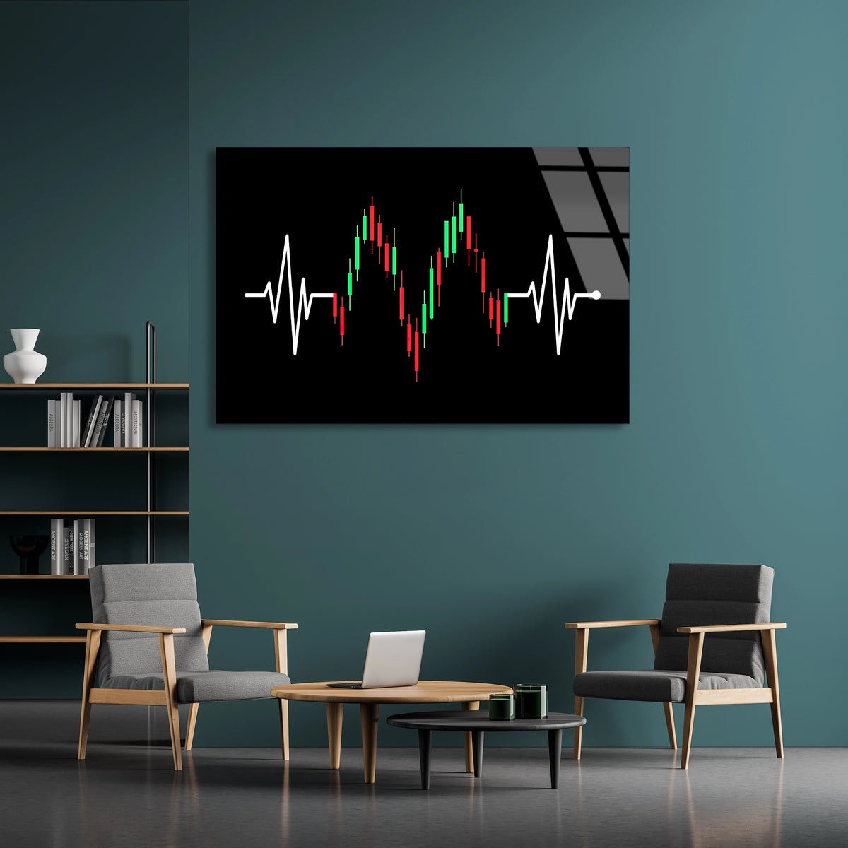 Borsa Grafiği Cam Tablo