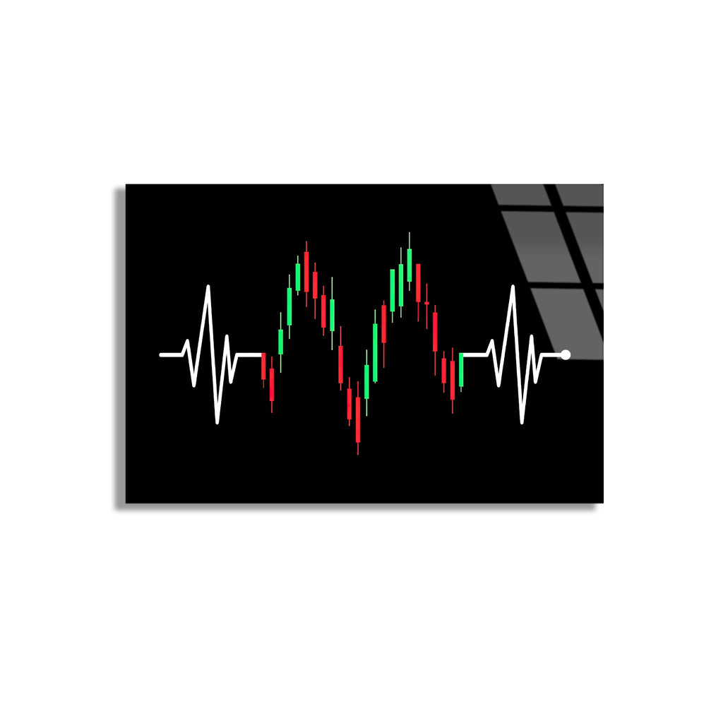 Borsa Grafiği Cam Tablo