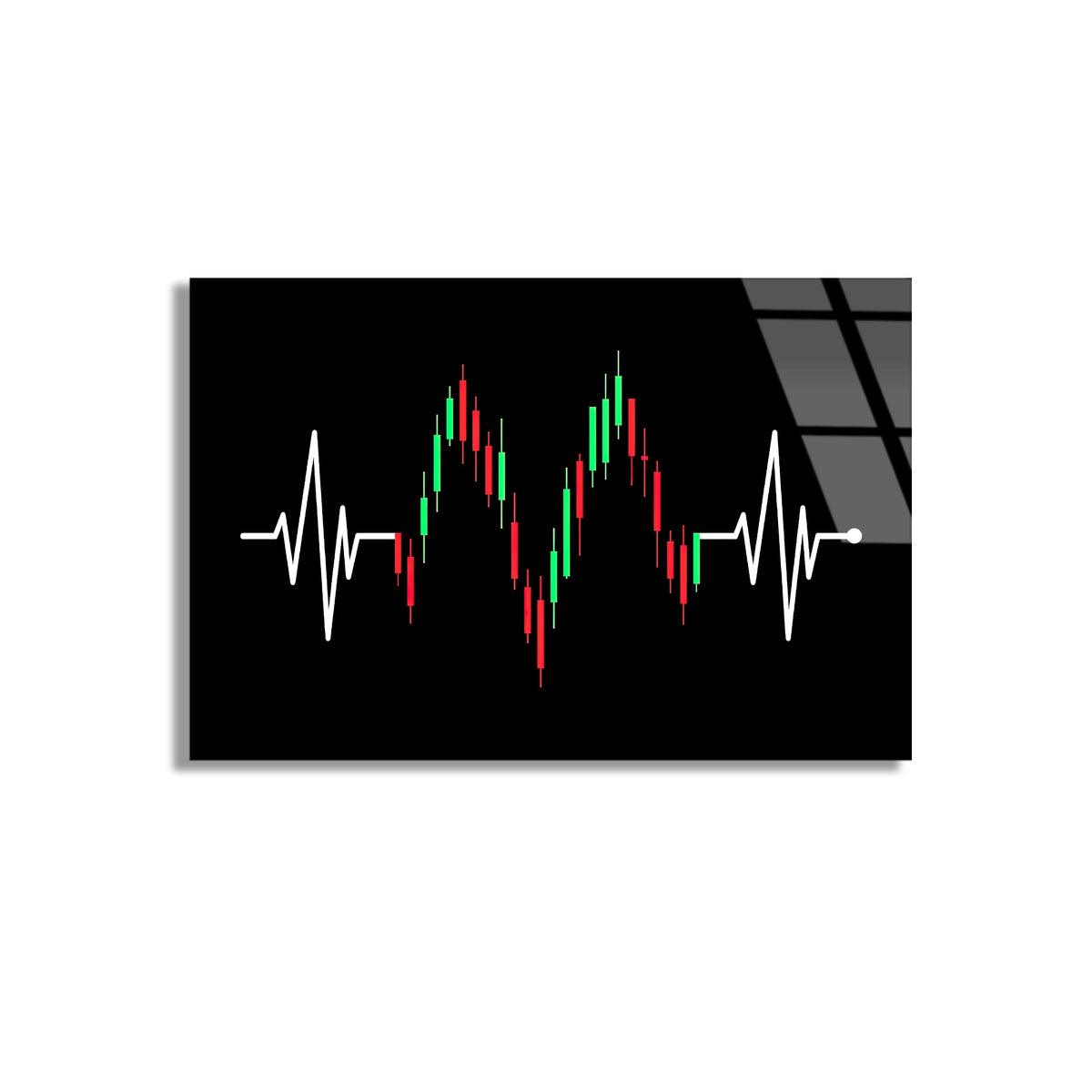 Borsa Grafiği Cam Tablo