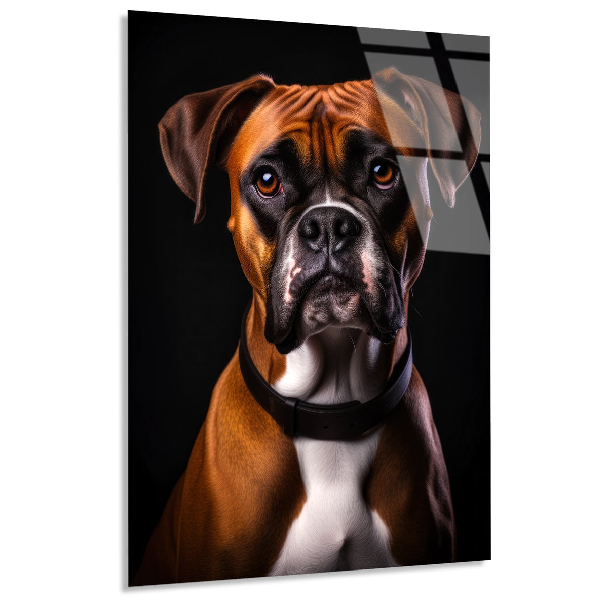 Boxer Köpek Cam Tablo – Hayvan Duvar Dekoru - DEG0923