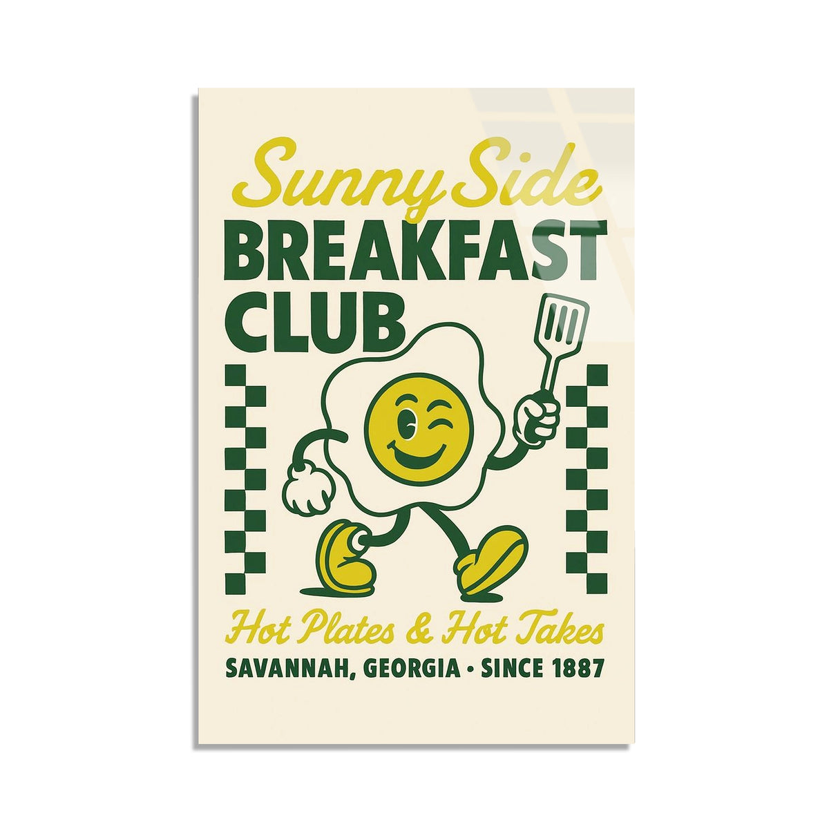 Breakfast Club Yumurta Cam Tablo