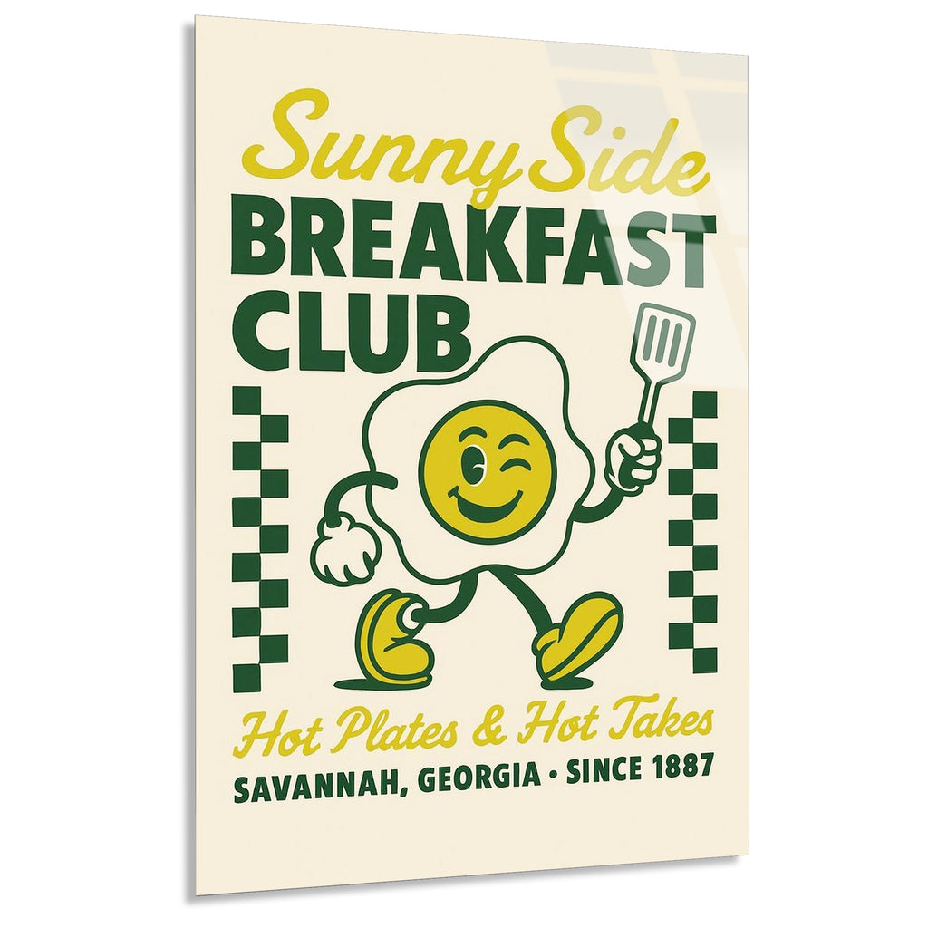 Breakfast Club Yumurta Cam Tablo