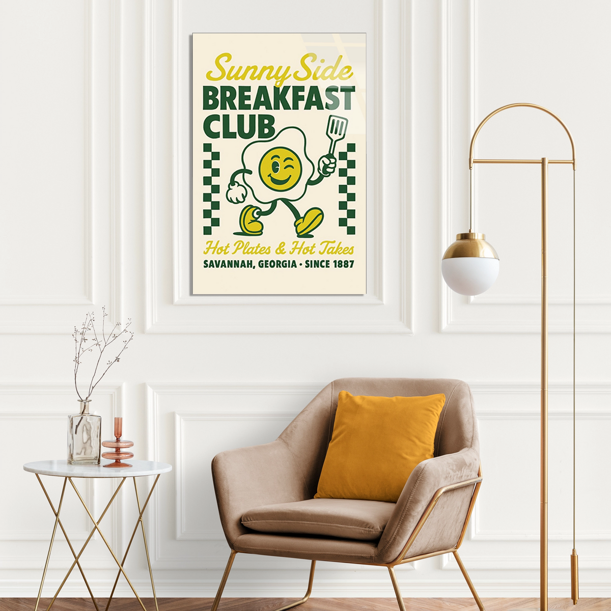 Breakfast Club Yumurta Cam Tablo