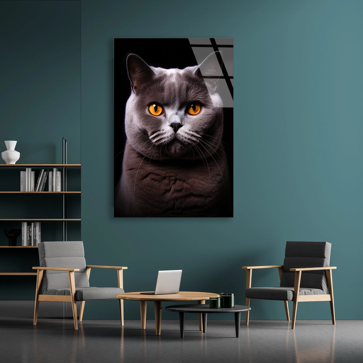 British Shorthair Kedi Cam Tablo – Hayvan Duvar Dekoru - DEG0928
