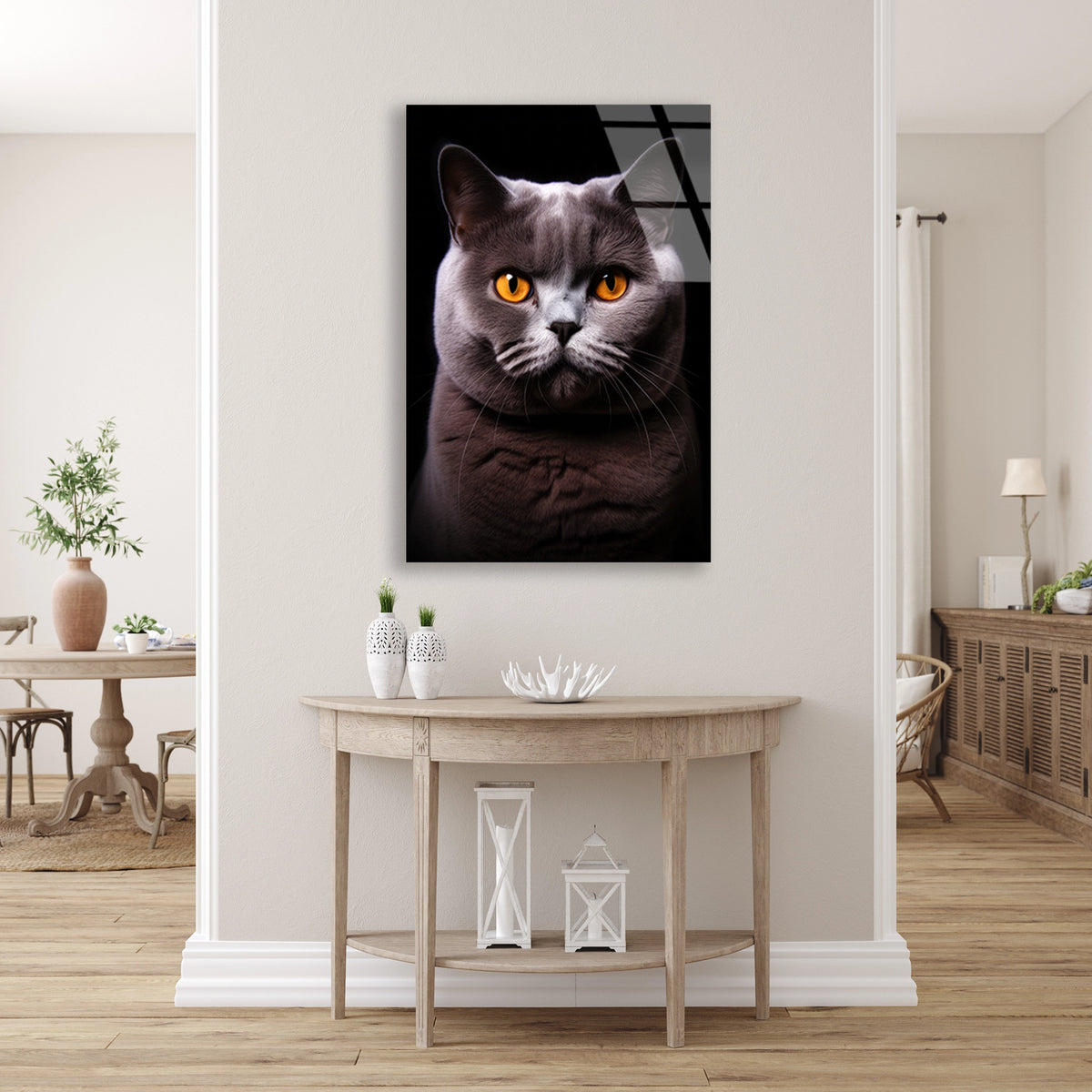 British Shorthair Kedi Cam Tablo – Hayvan Duvar Dekoru - DEG0928
