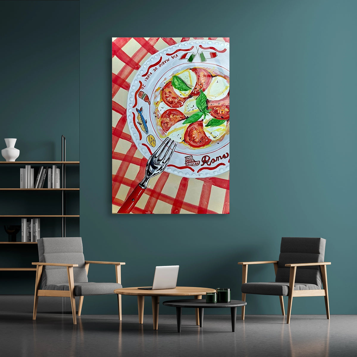 Caprese Salata Tabagi Cam Tablo