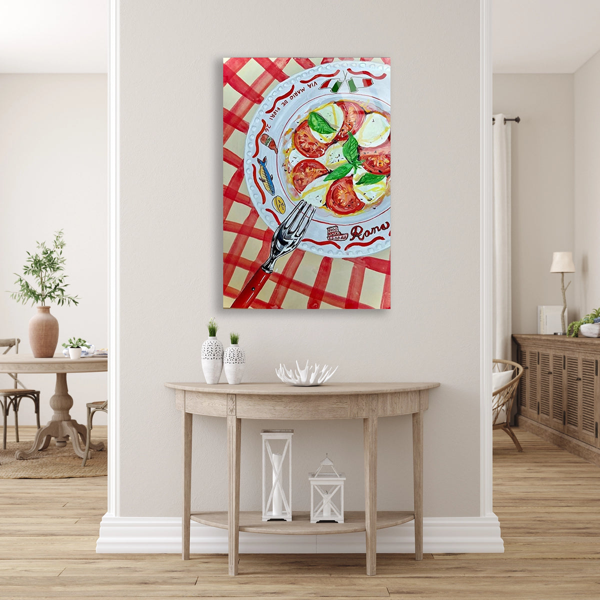 Caprese Salata Tabagi Cam Tablo