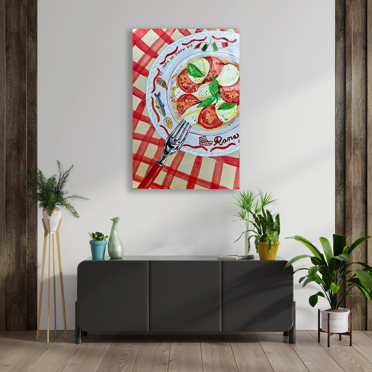 Caprese Salata Tabagi Cam Tablo